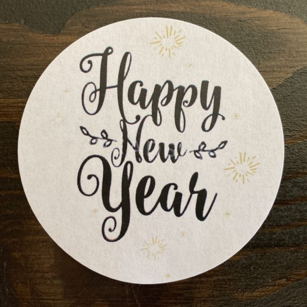 #504 Happy New Year Stickers Holiday Labels 