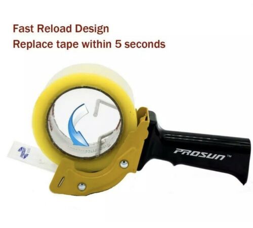 PROSUN Fast Reload 2.5 Inch Tape Gun Dispenser Packing Packaging Sealing  Cutter